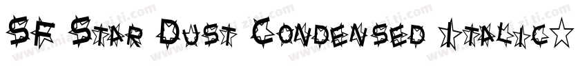 SF Star Dust Condensed Italic字体转换